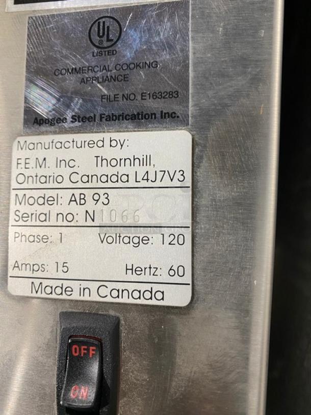 Bella Festa Foods Commercial Stainless Steel Eletric Powered Countertop Al Dente Pasta Cooker! Model: AB 93 SN: N1066! 120V 1 Phase! - Image 7 of 7