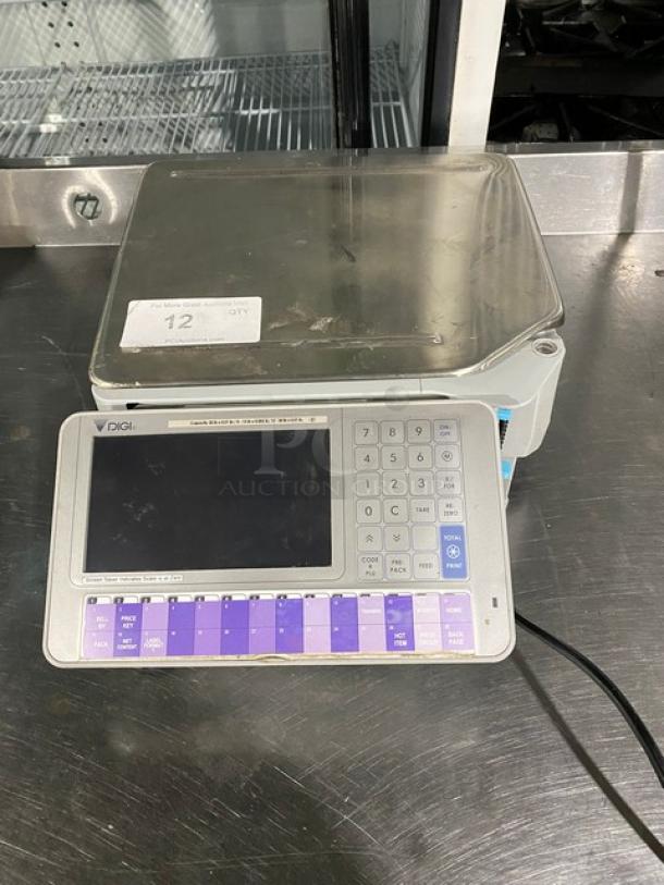 Digi Commercial Stainless Steel Electric Powered Countertop Labeling Retail Scale! Model: SM-5000! - Image 1 of 8