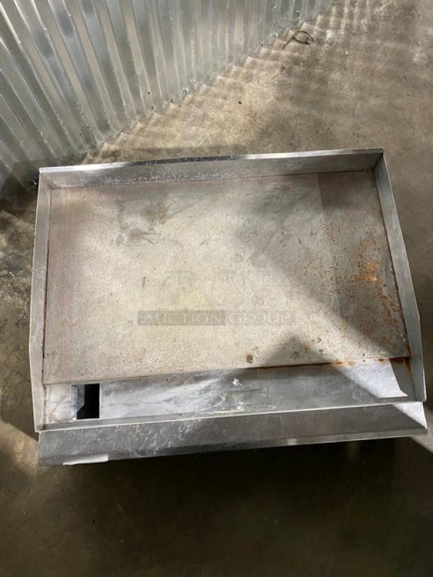 American Range Commercial Stainless Steel Natural Gas Powered Countertop Flat Griddle! With Back & Side Splash! With Legs! - Image 8 of 9