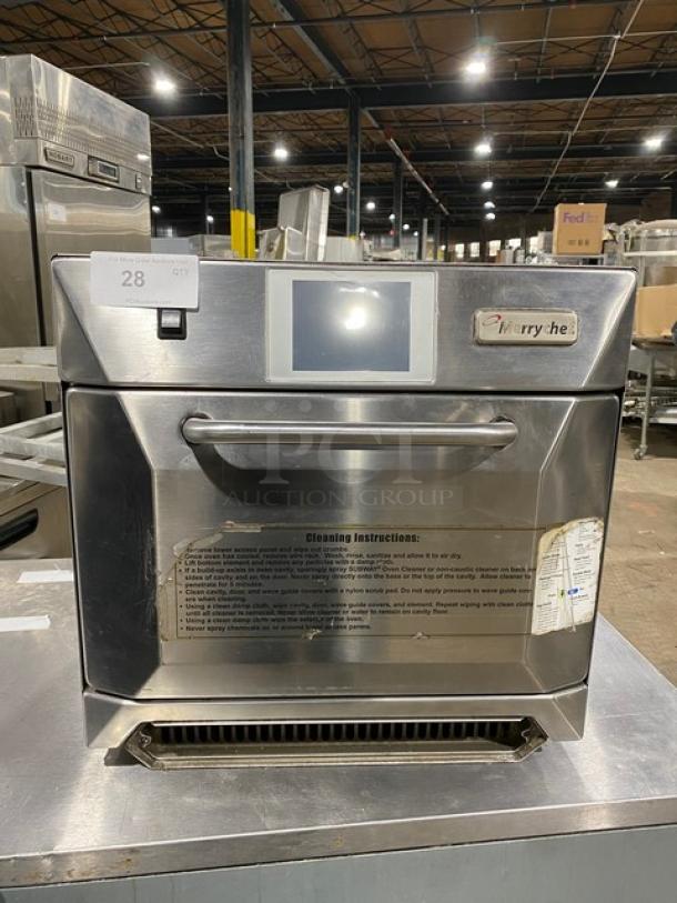 MerryChef! 2014 Late Model! Commercial Stainless Steel Electric Powered Countertop Rapid Cook Turbo Oven! Model: Eikon E4S SN: 1404213091343! 208/240V 2 Phase! - Image 1 of 10