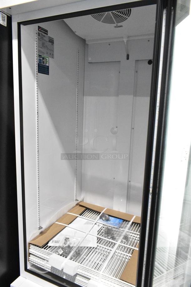 BRAND NEW SCRATCH AND DENT! 2025 True TSCI-600R-G-PH Metal Commercial Single Door Reach In Cooler Merchandiser w/ Poly Coated Racks. 115 Volts, 1 Phase. Tested and Working! - Image 5 of 7