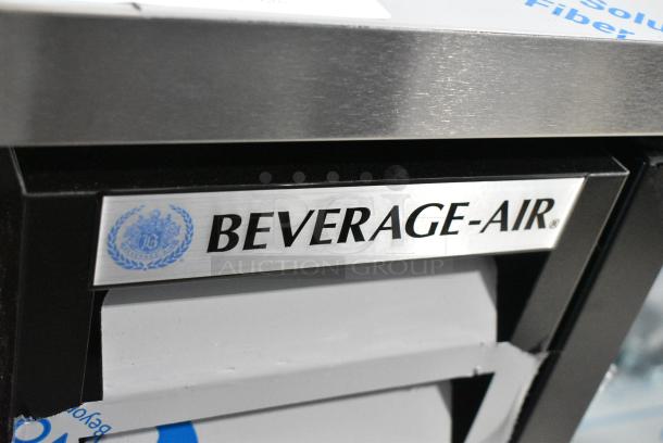 BRAND NEW SCRATCH AND DENT! Beverage Air  BB94HC-1-G-B Metal commercial 3 Door Back Bar Cooler Merchandiser. See Pictures for Broken Glass. 115 Volts, 1 Phase. Tested and Working! - Image 3 of 8