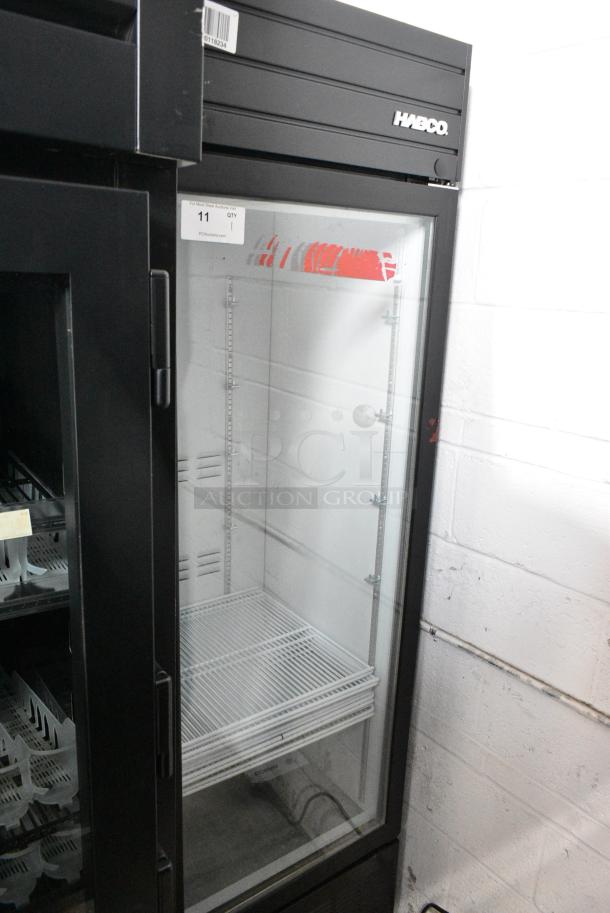 2019 Habco SE18 Metal Commercial Single Door Reach In Cooler Merchandiser w/ Poly Coated Racks. 115 Volts, 1 Phase. Tested and Working! - Image 1 of 6