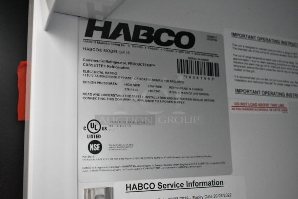 2019 Habco SE18 Metal Commercial Single Door Reach In Cooler Merchandiser w/ Poly Coated Racks. 115 Volts, 1 Phase. Tested and Working! - Image 6 of 6