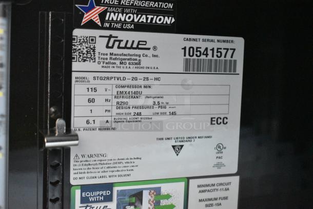 LIKE NEW! 2023 True STG2RPTVLD-2G-2S-HC Metal Commercial 2 Door Reach In Cooler Merchandiser. 115 Volts, 1 Phase. Tested and Working! - Image 6 of 6