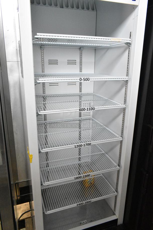 2019 Habco SE18 Metal Commercial Single Door Reach In Cooler Merchandiser w/ Poly Coated Racks. 115 Volts, 1 Phase. Tested and Working! - Image 4 of 7