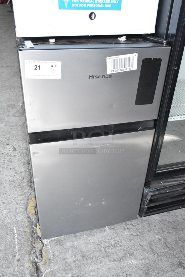 2024 Hisense LMT33M6AVE Mini Cooler w/ Freezer. 115 Volts, 1 Phase. Cannot Test Due To Cut Power Cord - Image 1 of 7