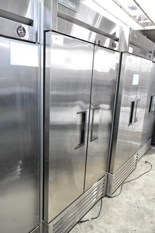 2022 True T-35-HC Stainless Steel Commercial 2 Door Reach In Cooler. 115 Volts, 1 Phase. Tested and Working! - Image 2 of 7