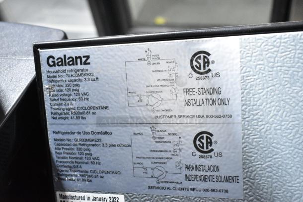 2022 Galanz GLR33MBKE23 Mini Cooler. 115 Volts, 1 Phase. Tested and Working! - Image 6 of 7