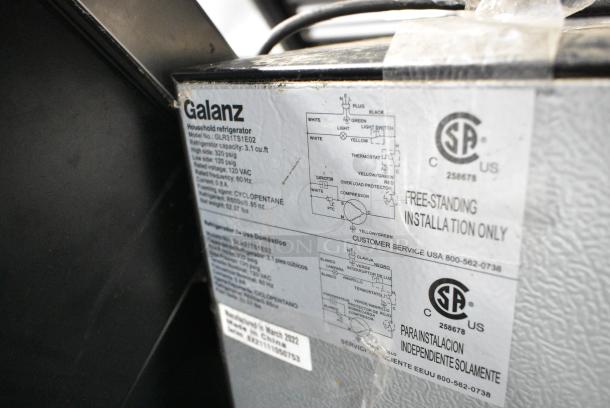 Galanz GLR31TS1E02 Mini Cooler w/ Freezer. 115 Volts, 1 Phase. Tested and Powers On But Does Not Get Cold - Image 8 of 8