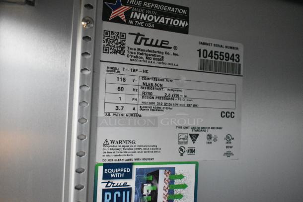 2022 True T-49F-HC Stainless Steel Commercial Single Door Reach In Freezer. 115 Volts, 1 Phase. Tested and Working! - Image 4 of 4