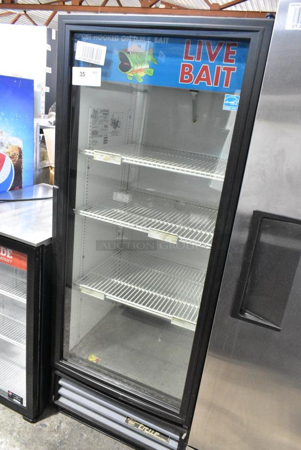 True GDM-12 Metal Commercial Single Door Reach In Cooler Merchandiser. 115 Volts, 1 Phase. Tested and Powers On But Does Not Get Cold - Image 1 of 6