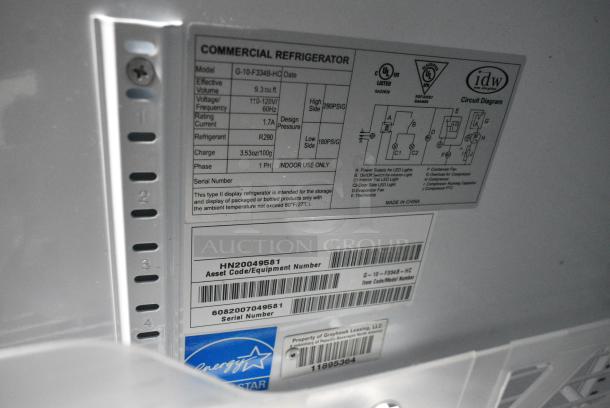 IDW G-10-F334B-HC Metal Commercial Single Door Reach In Cooler Merchandiser. 115 Volts, 1 Phase. Tested and Working! - Image 5 of 5