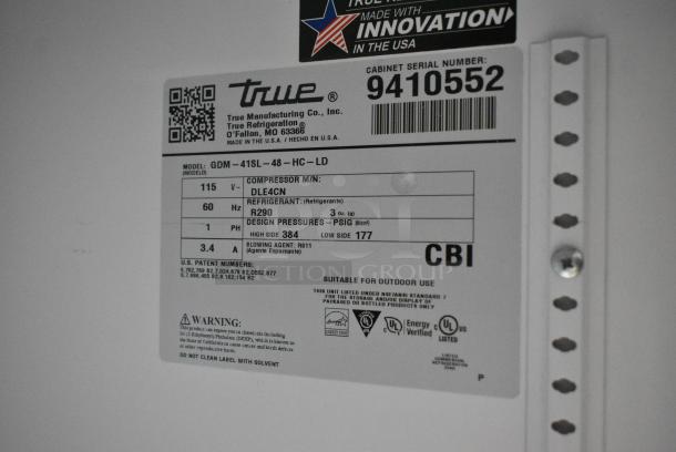2018 True GDM-41SL-48-HC-LD Metal Commercial 2 Door Reach In Cooler Merchandiser. 115 Volts, 1 Phase. Tested and Working! - Image 7 of 7
