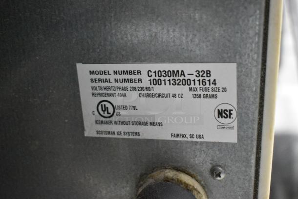 Scotsman C1030MA-32B Stainless Steel Commercial Ice Head. 208/230 Volts, 1 Phase. - Image 5 of 5