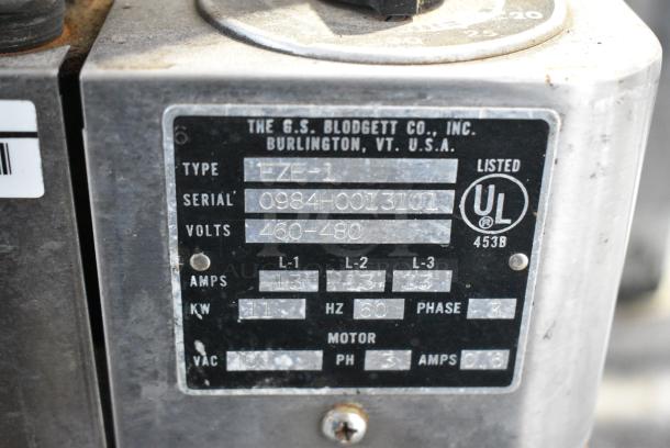 Blodgett EZE-1 Stainless Steel Commercial Electric Powered Full Size Convection Oven w/ View Through Doors, Metal Oven Racks and Metal Legs. 460-480 Volts, 3 Phase. - Image 6 of 6