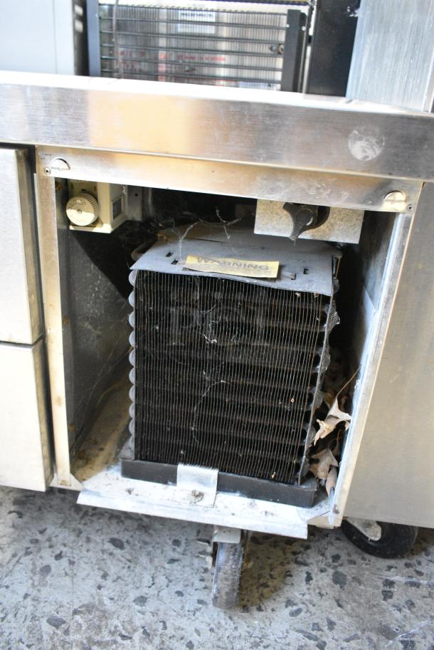 Delfield Stainless Steel Commercial 4 Drawer Chef Base on Commercial Casters. 115 Volts, 1 Phase. Tested and Working! - Image 4 of 12