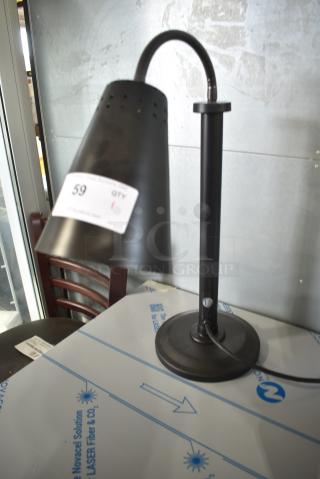 BRAND NEW SCRATCH AND DENT! Hanson Heat Lamps SLM/900/ST/B Single Bulb Flexible Freestanding Streamlined Heat Lamp with Black Finish - 115/230V