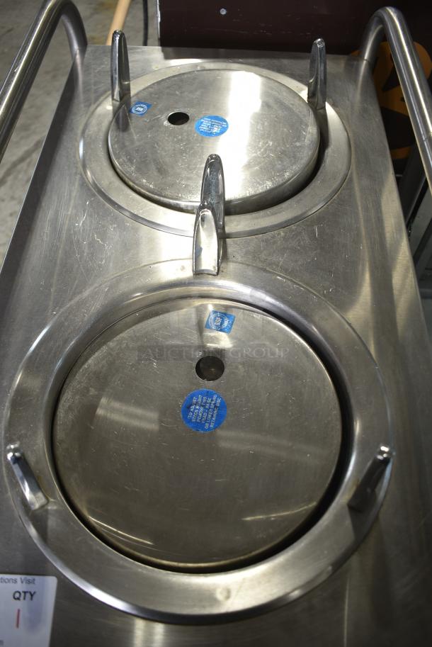 Stainless Steel 2 Well Plate Dispenser Cart on Commercial Casters. Cannot Test Due To Cut Power Cord - Image 4 of 6