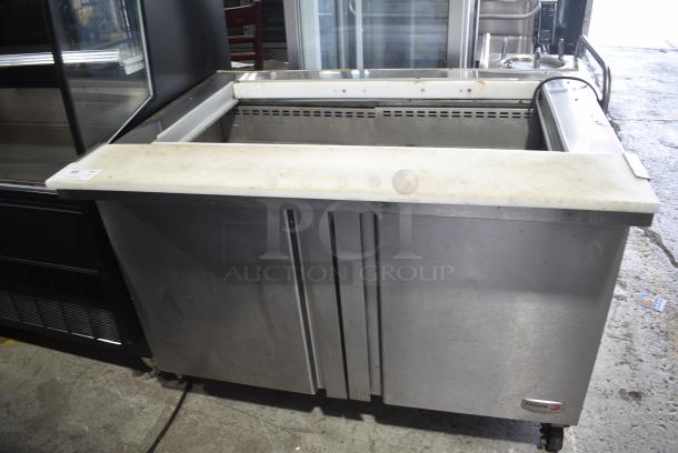 Fagor FMT-45-18 Stainless Steel Commercial Prep Table on Commercial Casters. 115 Volts, 1 Phase. Tested and Working! - Image 1 of 10