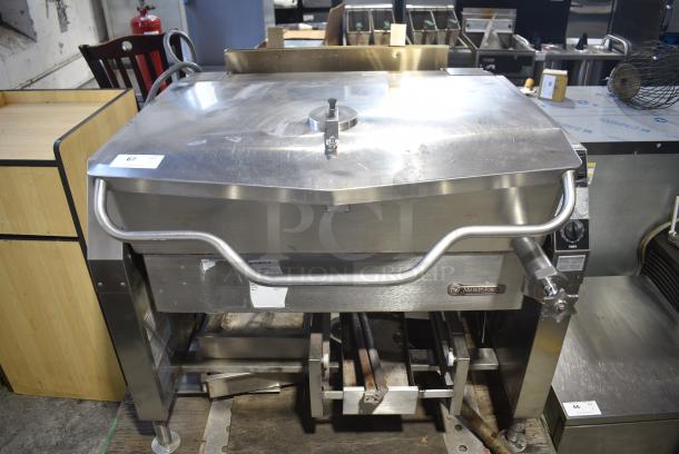 Market Forge 40P-STGL Stainless Steel Commercial Floor Style Natural Gas Powered Braising Pan. 126,000 BTU. - Image 1 of 8