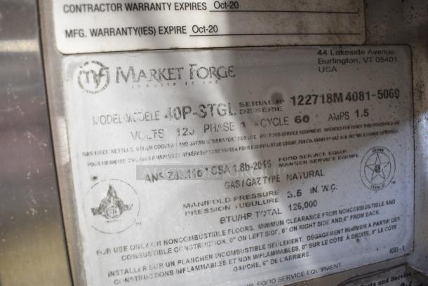 Market Forge 40P-STGL Stainless Steel Commercial Floor Style Natural Gas Powered Braising Pan. 126,000 BTU. - Image 7 of 8