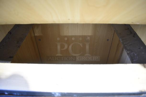 Wood Pattern Trash Can Shell. - Image 5 of 6