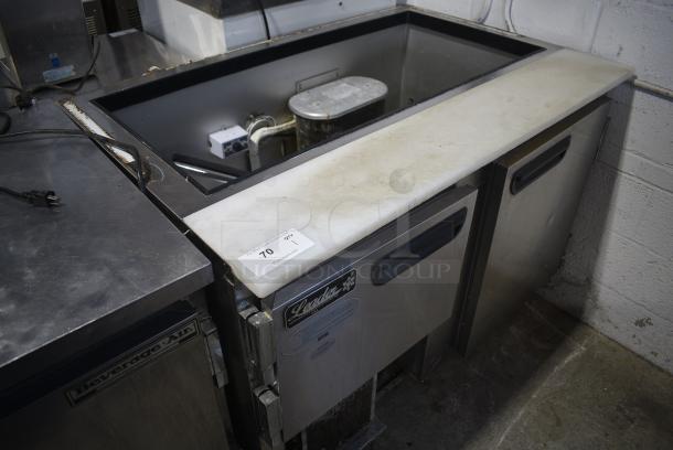 2016 Leader LM48 S/C Stainless Steel Commercial Prep Table on Commercial Casters. 115 Volts, 1 Phase. Tested and Powers On But Does Not Get Cold - Image 2 of 7