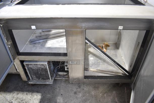2016 Leader LM48 S/C Stainless Steel Commercial Prep Table on Commercial Casters. 115 Volts, 1 Phase. Tested and Powers On But Does Not Get Cold - Image 4 of 7