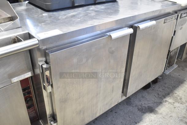 Beverage Air WTR48A Stainless Steel Commercial 2 Door Undercounter Cooler on Commercial Casters. 115 Volts, 1 Phase. Tested and Powers On But Does Not Get Cold - Image 2 of 9
