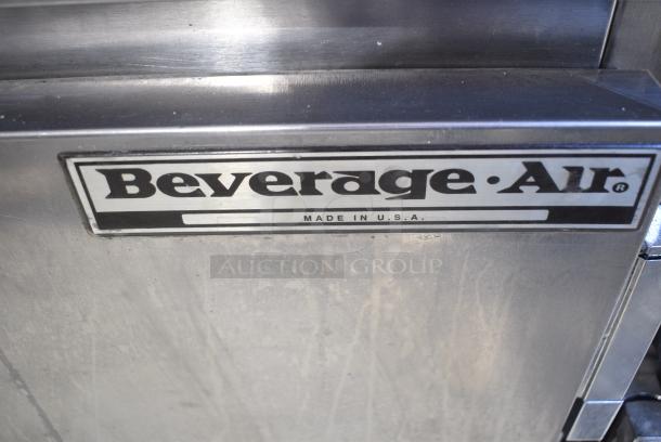 Beverage Air WTR48A Stainless Steel Commercial 2 Door Undercounter Cooler on Commercial Casters. 115 Volts, 1 Phase. Tested and Powers On But Does Not Get Cold - Image 4 of 9