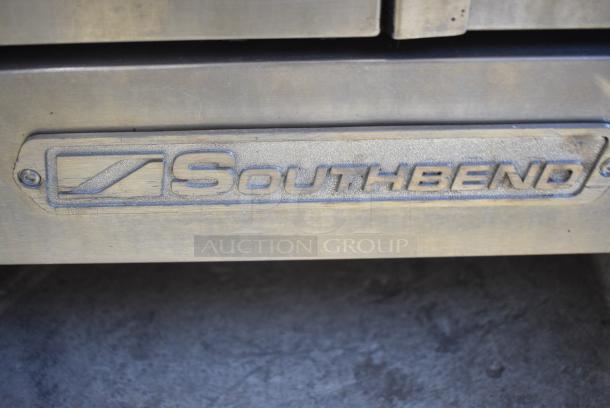 Southbend Stainless Steel Commercial Natural Gas Powered Flat Top Griddle w/ Convection Oven on Commercial Casters. - Image 3 of 8