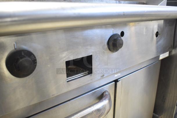 Southbend Stainless Steel Commercial Natural Gas Powered Flat Top Griddle w/ Convection Oven on Commercial Casters. - Image 5 of 8