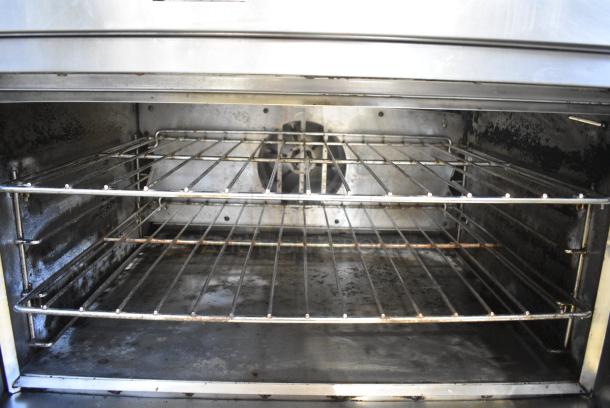 Southbend Stainless Steel Commercial Natural Gas Powered Flat Top Griddle w/ Convection Oven on Commercial Casters. - Image 6 of 8