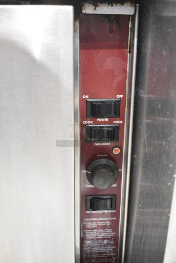 Southbend Stainless Steel Commercial Natural Gas Powered Flat Top Griddle w/ Convection Oven on Commercial Casters. - Image 8 of 8