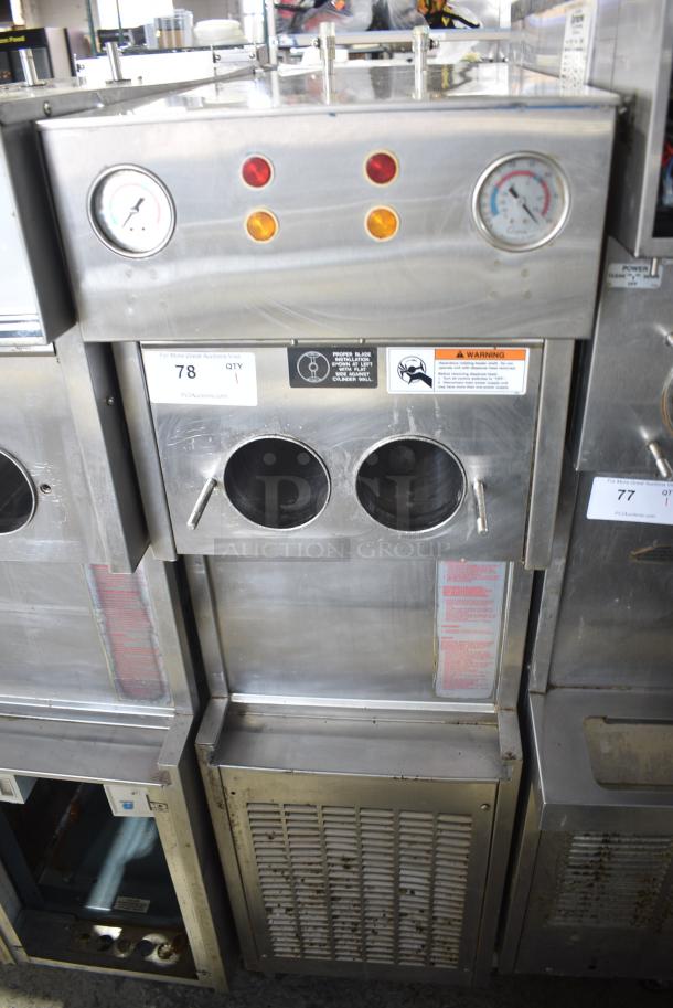Duke 857P-332 Stainless Steel Commercial Floor Style 2 Flavor w/ Twist Soft Serve Ice Cream Machine on Commercial Casters. 208/230 Volts. - Image 1 of 8