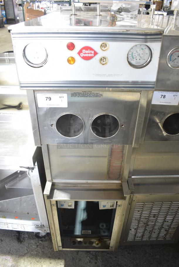 Duke 857P-332 Stainless Steel Commercial Floor Style 2 Flavor w/ Twist Soft Serve Ice Cream Machine on Commercial Casters. 208/230 Volts. - Image 1 of 8