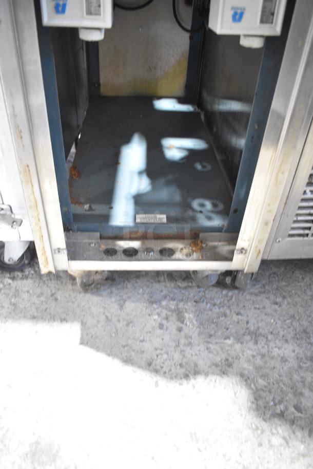 Duke 857P-332 Stainless Steel Commercial Floor Style 2 Flavor w/ Twist Soft Serve Ice Cream Machine on Commercial Casters. 208/230 Volts. - Image 5 of 8