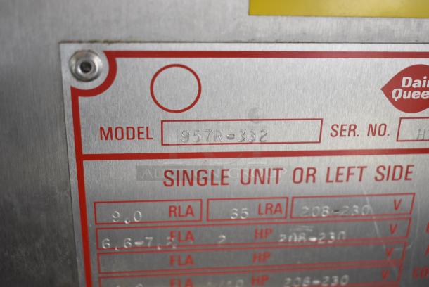 Duke 857P-332 Stainless Steel Commercial Floor Style 2 Flavor w/ Twist Soft Serve Ice Cream Machine on Commercial Casters. 208/230 Volts. - Image 8 of 8