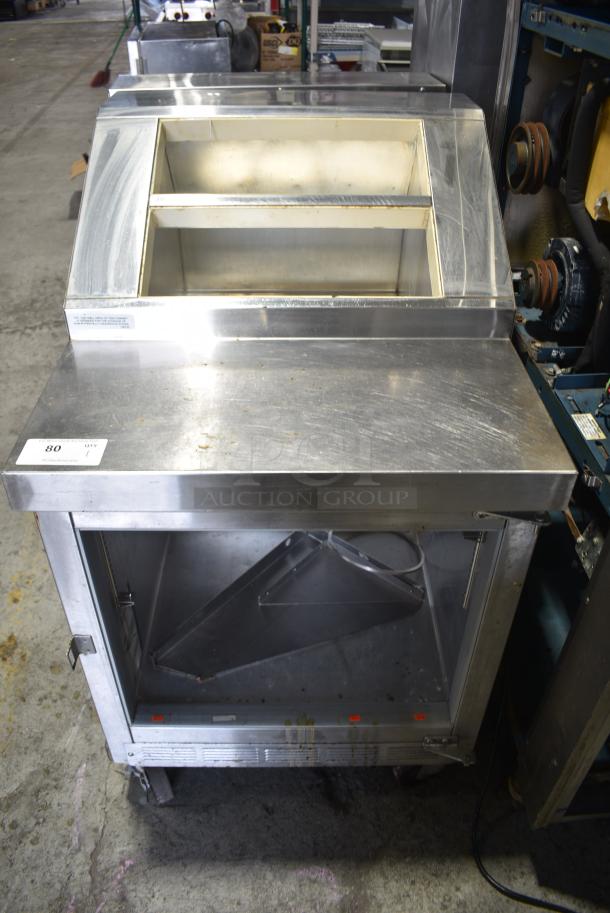 Norlake ZF081SMS/0-2DQ Stainless Steel Commercial 27" Ice Cream 8 Topping Cabinet w/ Freezer Base on Commercial Casters. 115 Volts, 1 Phase. Tested and Does Not Power On - Image 1 of 7