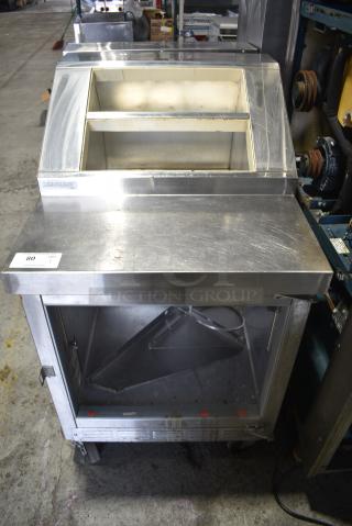 Norlake ZF081SMS/0-2DQ Stainless Steel Commercial 27" Ice Cream 8 Topping Cabinet w/ Freezer Base on Commercial Casters. 115 Volts, 1 Phase. Tested and Does Not Power On