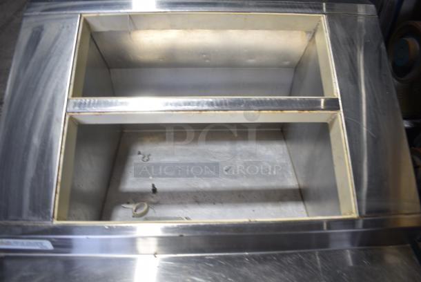 Norlake ZF081SMS/0-2DQ Stainless Steel Commercial 27" Ice Cream 8 Topping Cabinet w/ Freezer Base on Commercial Casters. 115 Volts, 1 Phase. Tested and Does Not Power On - Image 3 of 7