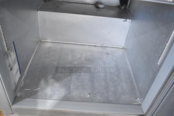 Norlake ZF081SMS/0-2DQ Stainless Steel Commercial 27" Ice Cream 8 Topping Cabinet w/ Freezer Base on Commercial Casters. 115 Volts, 1 Phase. Tested and Does Not Power On - Image 7 of 9