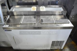 Master Bilt FLR-60 Chest Freezer w/ Topping Rail on Commercial Casters. 115/208-230 Volts, 1 Phase.