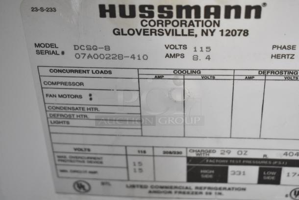 Hussmann DCSG-8 Ice Cream Dipping Cabinet. 115 Volts, 1 Phase. Tested and Does Not Power On - Image 5 of 6