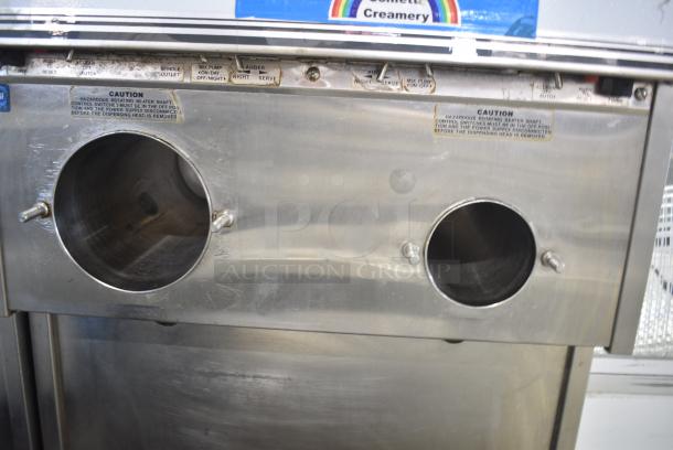 Duke 977RN-132C Stainless Steel Commercial Floor Style 2 Flavor w/ Twist Soft Serve Ice Cream Machine on Commercial Casters. 208/230 Volts. - Image 3 of 10