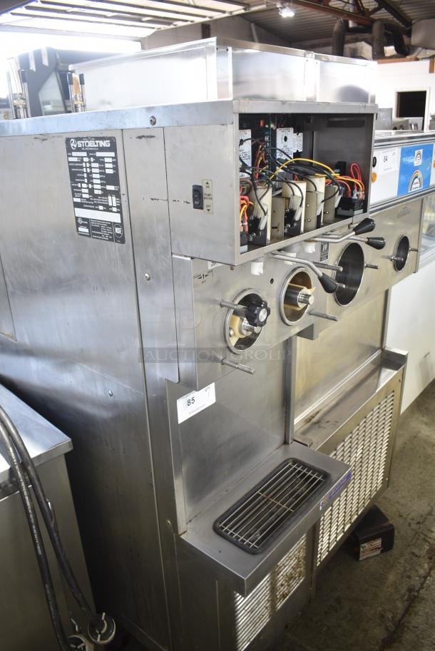 Stoelting 237R-109G Stainless Steel Commercial Floor Style 2 Flavor w/ Twist Soft Serve Ice Cream Machine on Commercial Casters. 208/230 Volts, 3 Phase. - Image 2 of 10