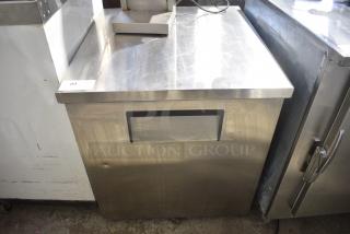 True TUC--27-LP Stainless Steel Commercial Undercounter Single Door Cooler on Commercial Casters. 115 Volts, 1 Phase. Tested and Working!