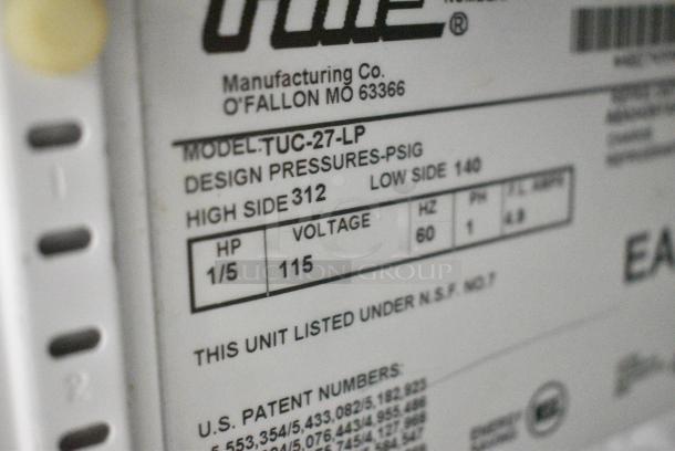 True TUC--27-LP Stainless Steel Commercial Undercounter Single Door Cooler on Commercial Casters. 115 Volts, 1 Phase. Tested and Working! - Image 7 of 8