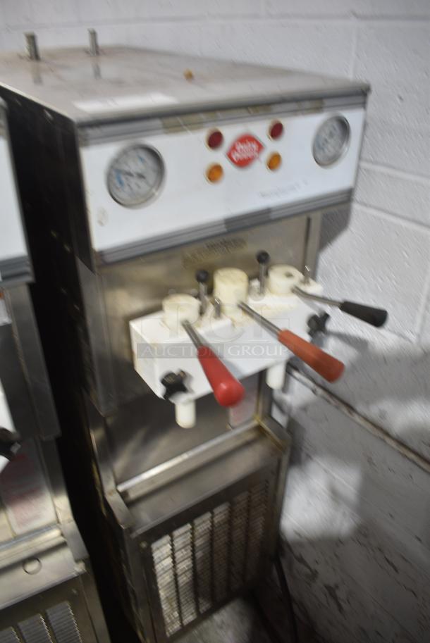 Duke 957R-132C Stainless Steel Commercial Floor Style 2 Flavor w/ Twist Soft Serve Ice Cream Machine on Commercial Casters. 208/230 Volts, 3 Phase. - Image 2 of 8